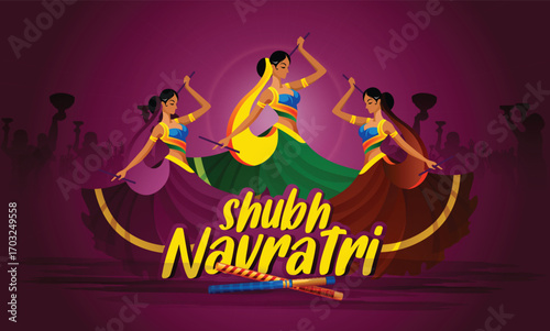 Garba Dance Celebration During Navratri Festival with Joyful Participants