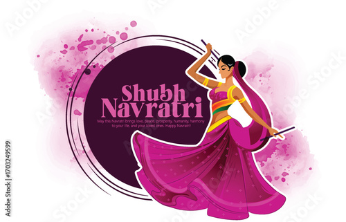 Garba Dance Celebration During Navratri Festival with Joyful Participants