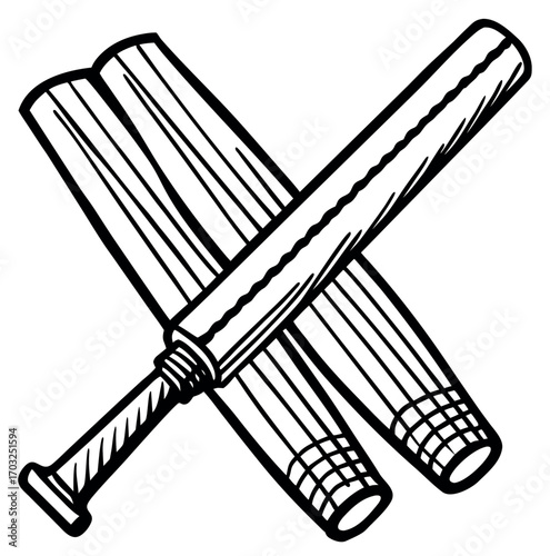 An isolated vector illustration of a metallic sword design, a formidable steel weapon