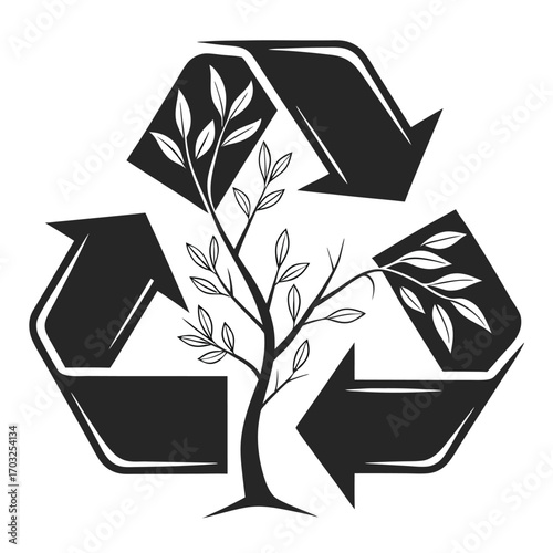 Recycling and Environmental Sustainability Symbol.