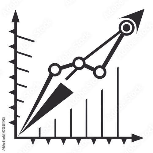 Growth Chart, Upward Trend, Business Success, Financial Progress, Positive Growth, Increasing Revenue.
