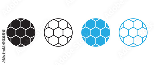 Soccer ball icon. isolated on white background for graphic and web design.