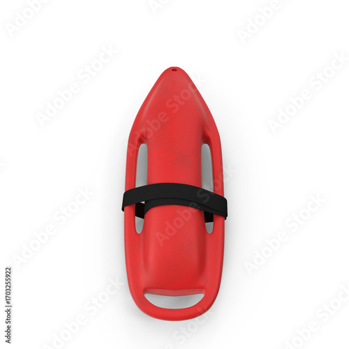 Compact red torpedo lifebuoy for emergency water rescue