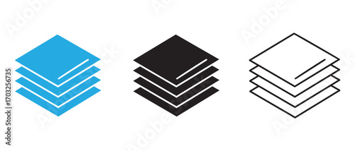 Stack of papers vector icon. isolated on white background for graphic design.