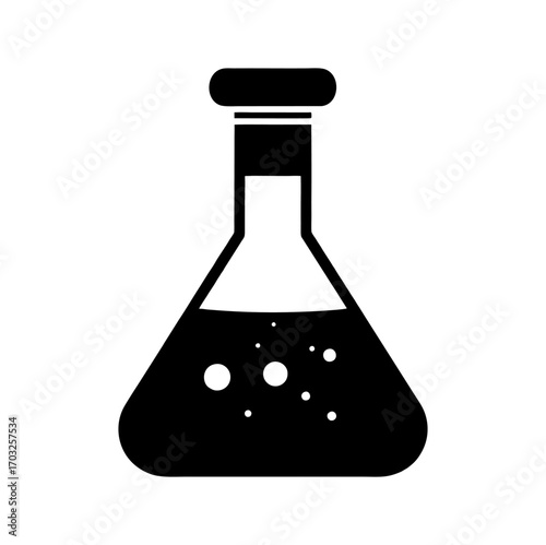 Vector Icon of chemical flask for laboratory
