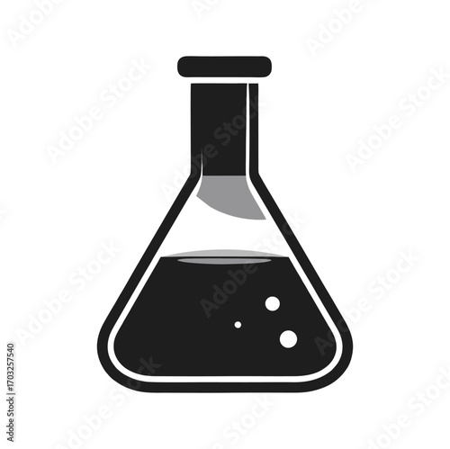 Vector Icon of chemical flask for laboratory