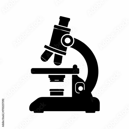 Vector Microscope Icon for Laboratory