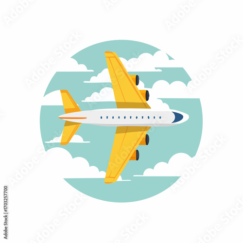 vector illustration of plane