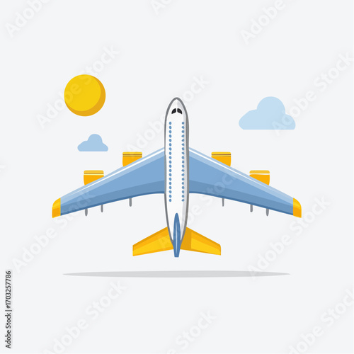 vector illustration of plane