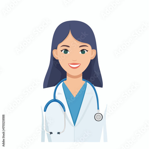 young female doctor with stethoscope