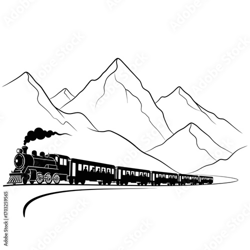 Vintage Steam Engine Adventure in Scenic Landscape