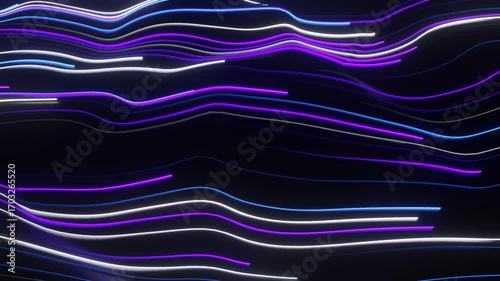 Seamless Neon Wave Light Lines Loop 30FPS 4K