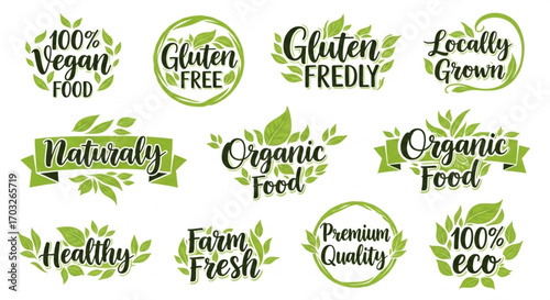 set of eco labels