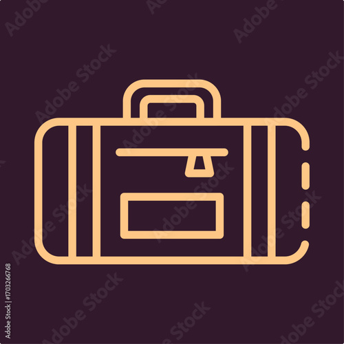Suitcase symbol artwork trendy useful vector Illustration design magnificent colorful background