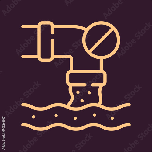 Water pipe symbol artwork trendy useful vector Illustration design magnificent colorful background