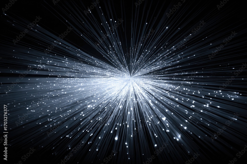 Naklejka premium Abstract explosion of light rays