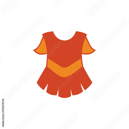 Vibrant ancient style warrior tunic illustration