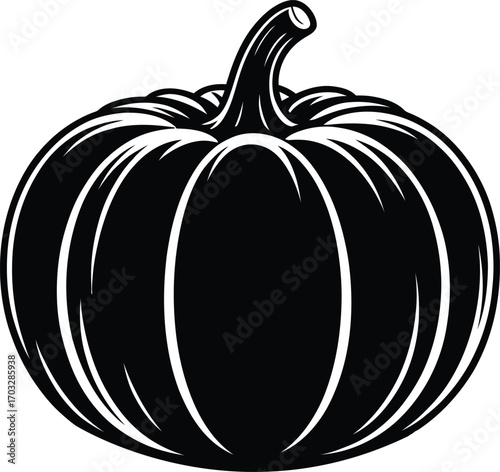 First day of fall premium pumpkin silhouette vector template