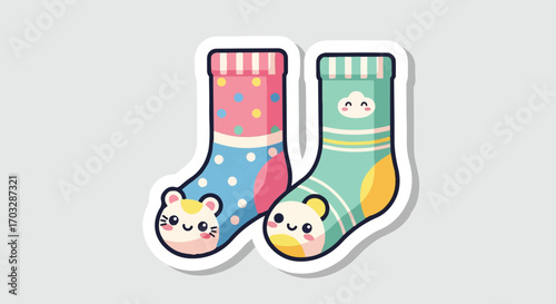 Adorable Cartoon Socks Playful Pair for Comfort and Style, Perfect for Everyday Wear and Cozy Moments