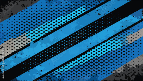Textured blue grunge design with a layered effect, conveying a sense of depth and artistic flair..eps