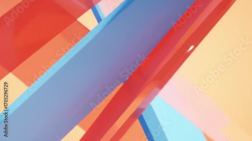 Wallpaper Mural Vibrant abstract geometric background featuring intersecting blue, orange, and red planes, creating a dynamic and modern visual composition. Torontodigital.ca