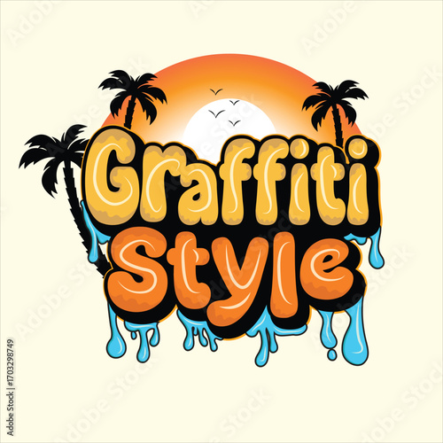 Graffiti Art Summer T shirt Design