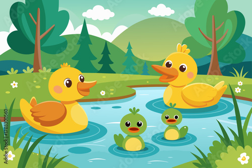 duck and ducklings