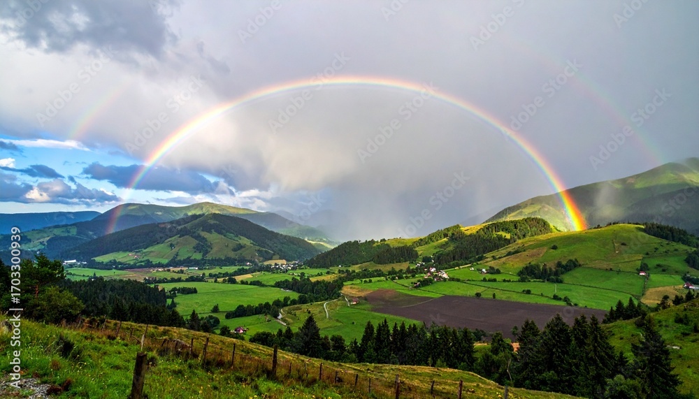 Obraz premium landscape with rainbow 