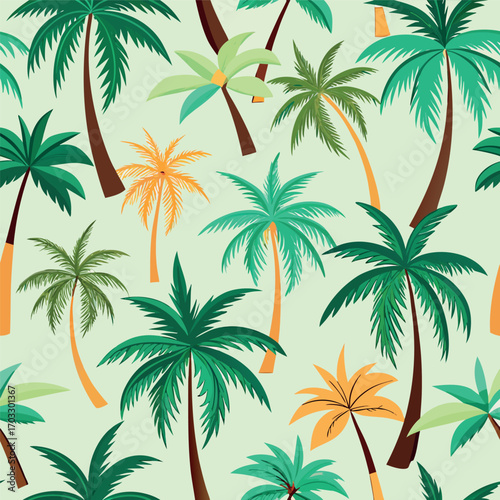 set of palm  trees