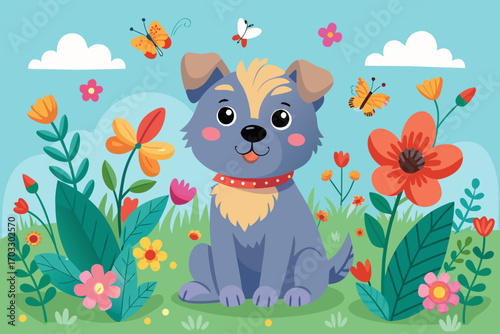 cat and butterfly