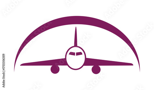 Vector illustration of an airplane and plane for travel and aviation design