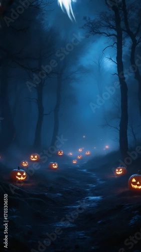 Spooky forest halloween decor