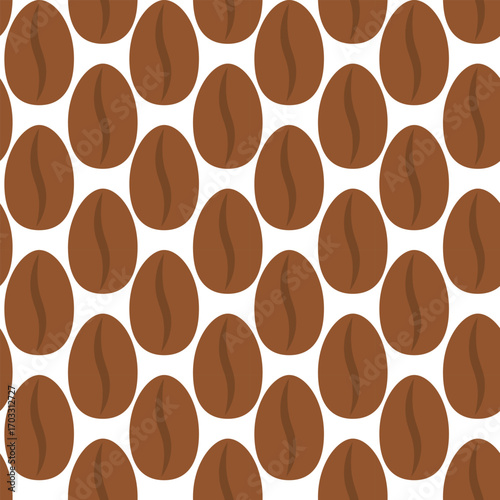Modern simple seamless pattern with coffee beans great for wrapping paper