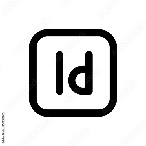 Illustration of a black outlined rounded square containing the letters id in a bold sans serif typeface