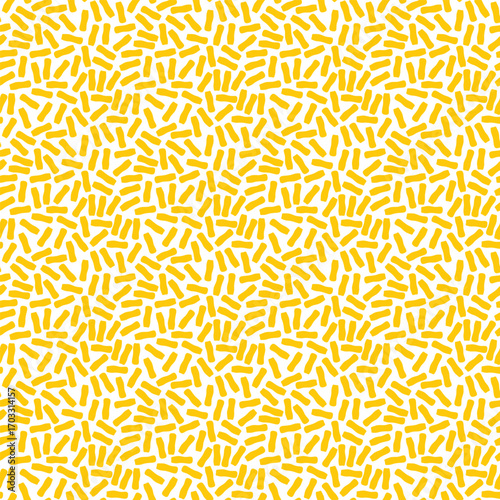 Seamless pattern with snack sticks perfect for junk food packaging. Fastfood endless texture