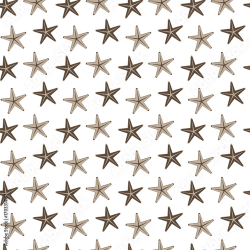 Seamless pattern with a starfish.

 Repeating background of sea and ocean.