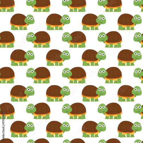 seamless pattern with cute turtles great for children projects. cartoon tortoise endless texture