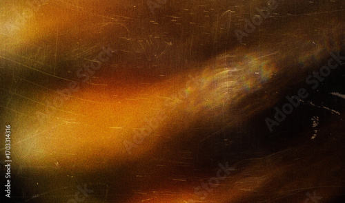 Grainy colorful warm rainbow red light leaks on black background with dust texture. abstract damaged scratched retro film analog effect for using over photos as overlay or screen filter