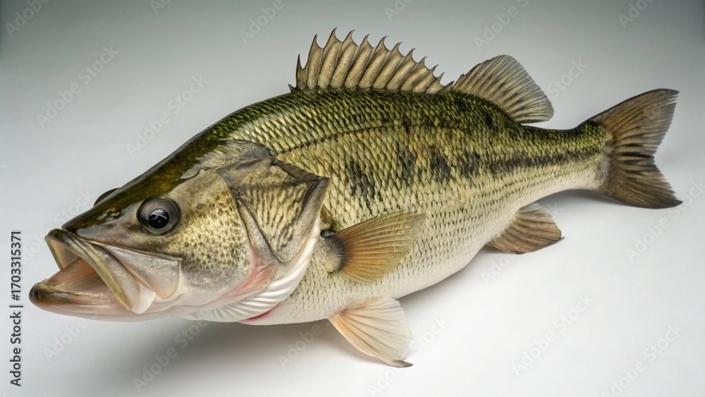 Fototapeta premium Largemouth Bass on studio background