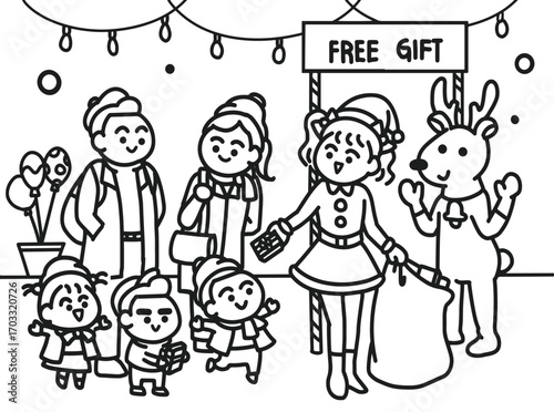 Children receive free gifts on Christmas Day.