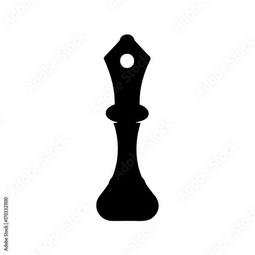 Black chess piece silhouette, a classic game of strategy and intellect