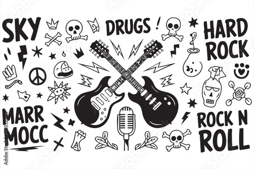 Solid Style Danger and Hazard Icons Featuring Bombs, Rockets, and Warning Signs