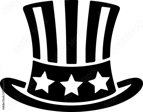 ,America Patriotic Uncle Sam Hat Icon Graphcis