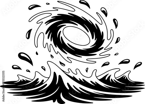Wave Silhouettes Vector Set"