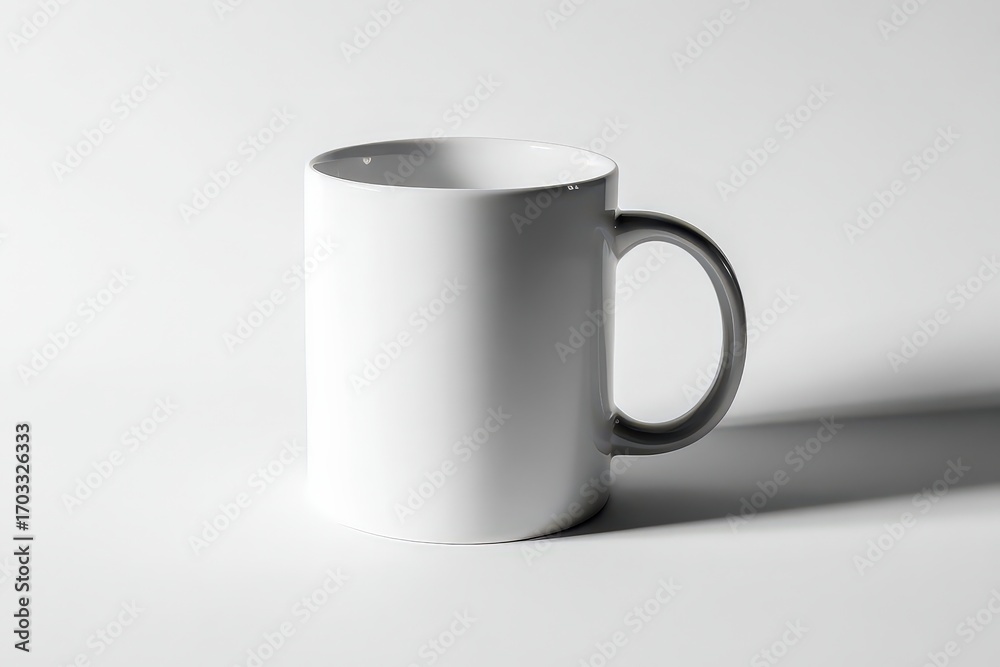 Fototapeta premium White Ceramic Mug On White Background