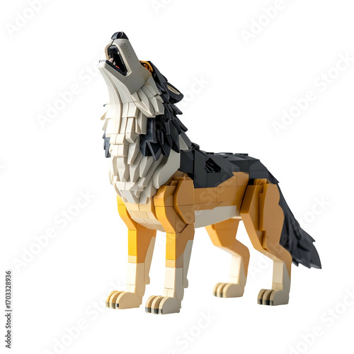 Toy wolf sculpture