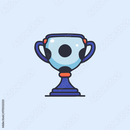 Football Winner Trophy Cup Illustration