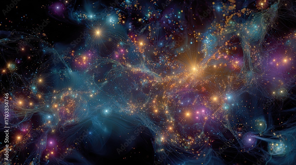 Obraz premium Abstract Colorful Space Galaxy Background