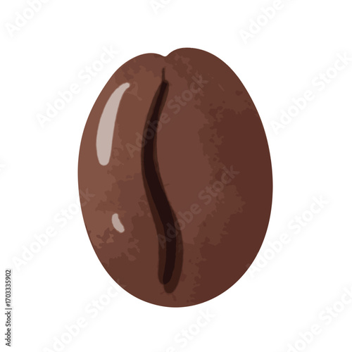 Coffee bean vector, coffee beans clip art, coffee bean clip art, hand drawn watercolor painting style illustration, isolated on white background