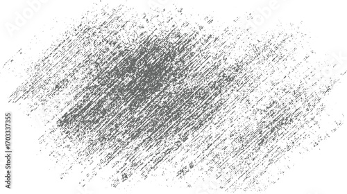 Gray textured brush strokes on white background abstract black